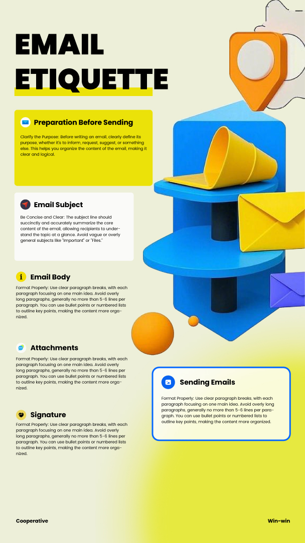 Yellow Colorful 6 Steps Email