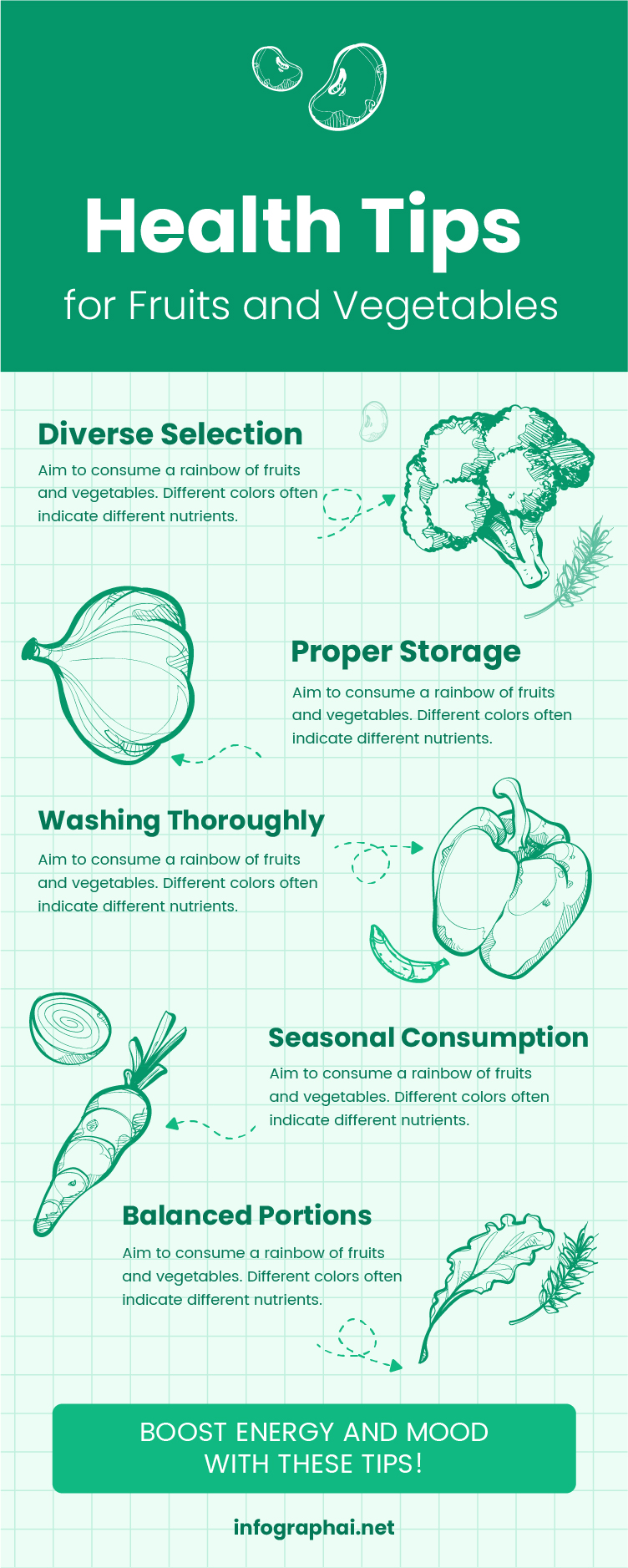 Health Tips for Fruits and Vegetables-5 steps