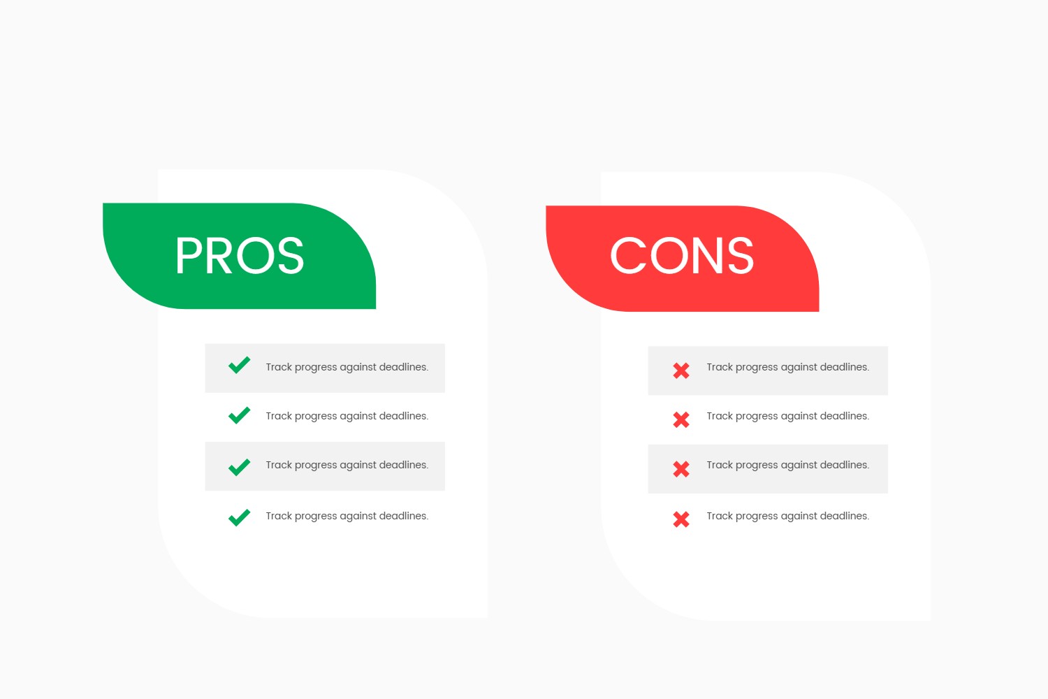 Pros and Cons Comparison List Template