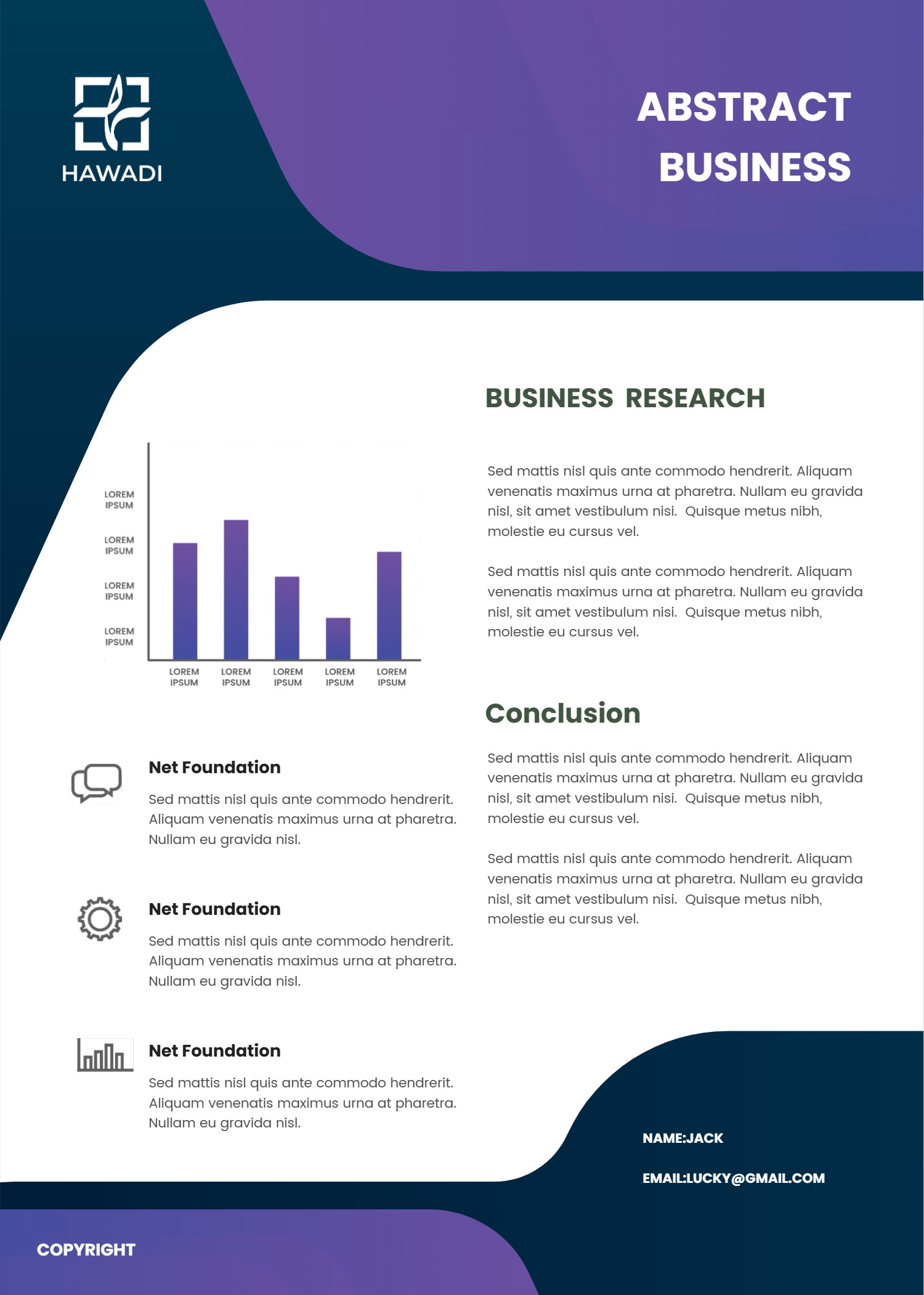 Abstract Business Report Template