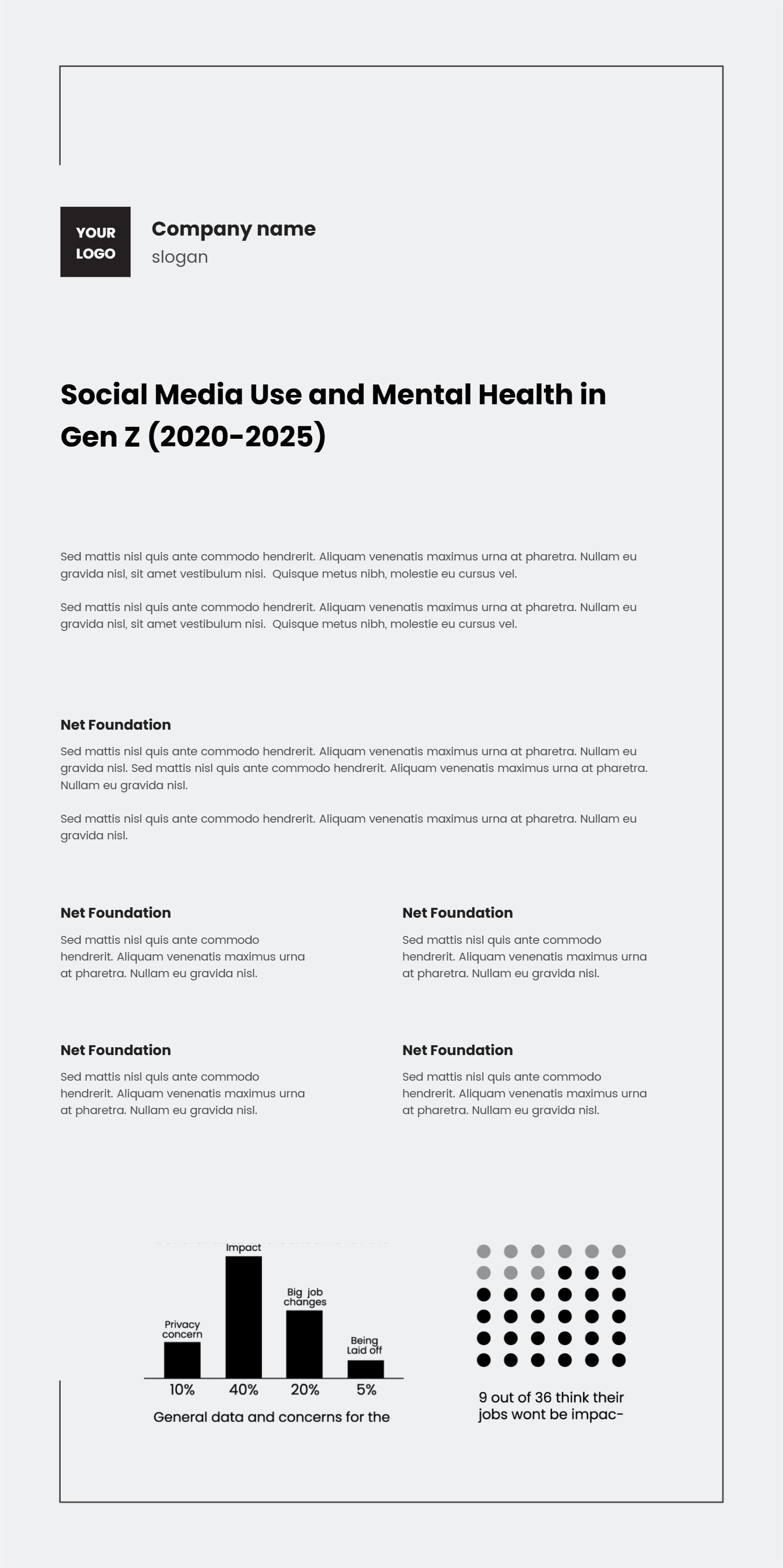 Scientific Infographic White Paper Layout Template