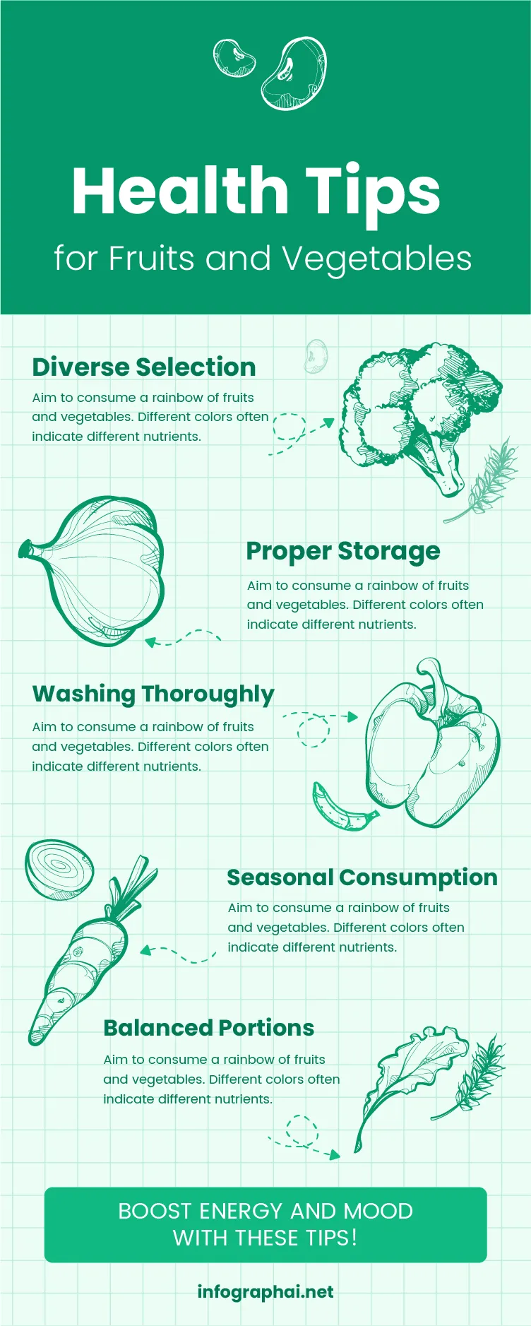 Health Tips for Fruits and Vegetables-5 steps