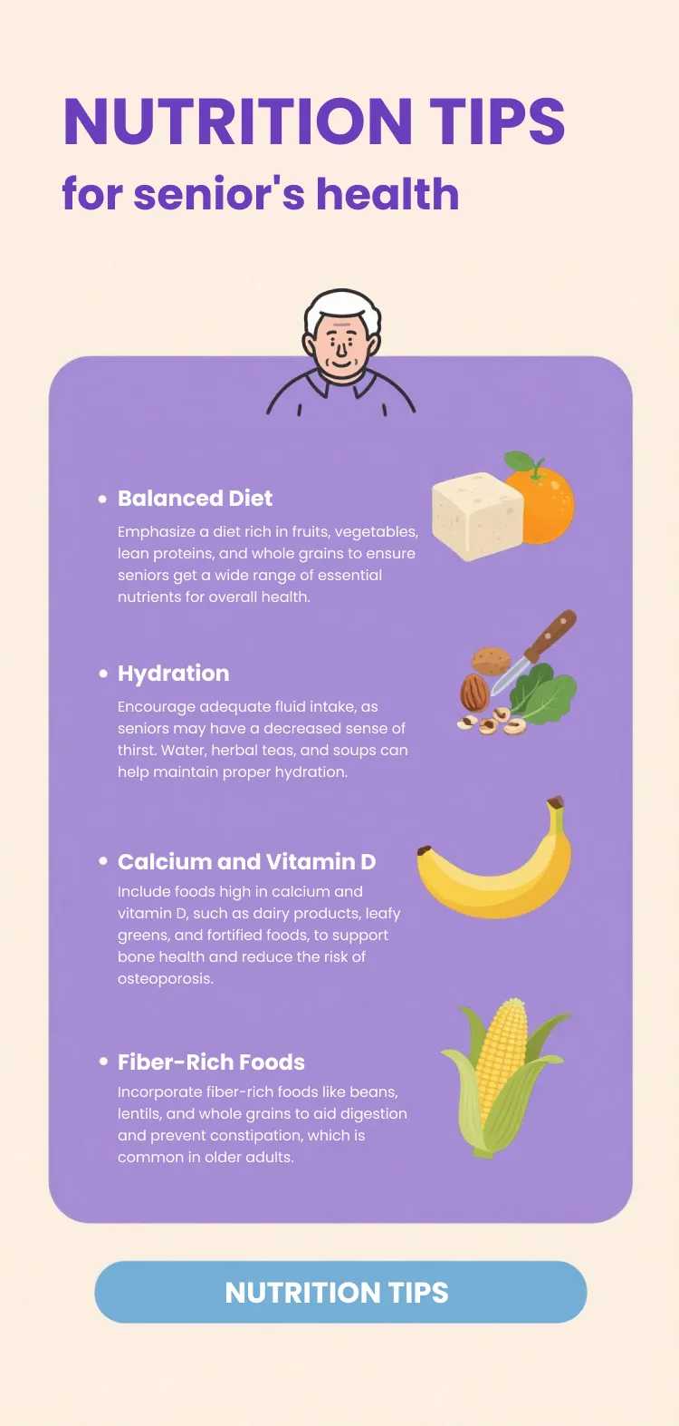 NUTRITION TIPS for senior's health