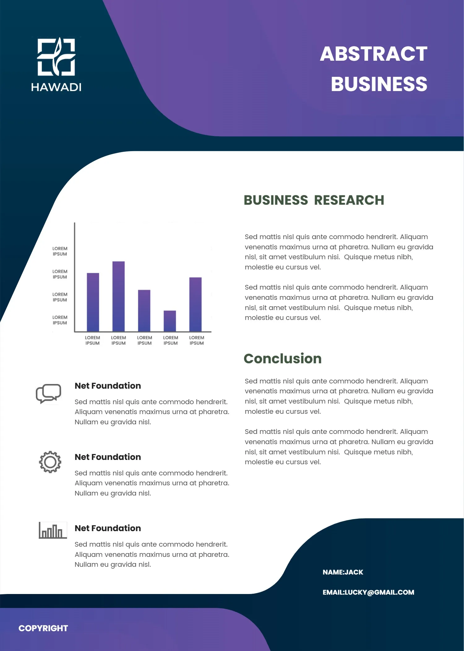 Abstract Business Report Template