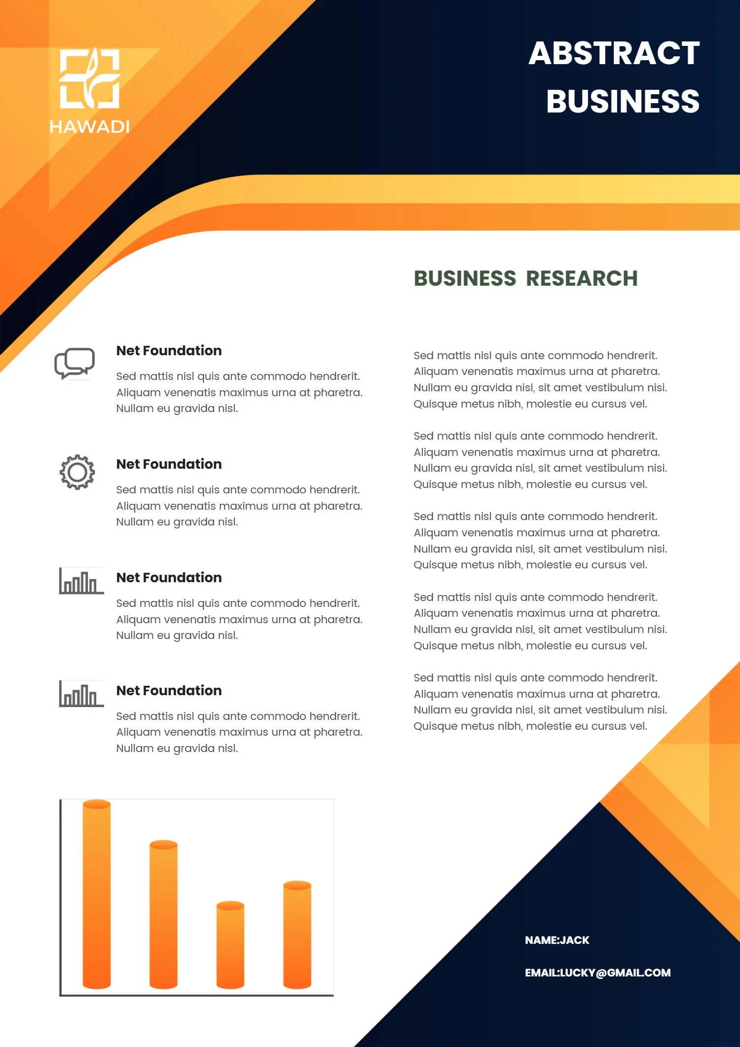 Abstract Business Research Report Template