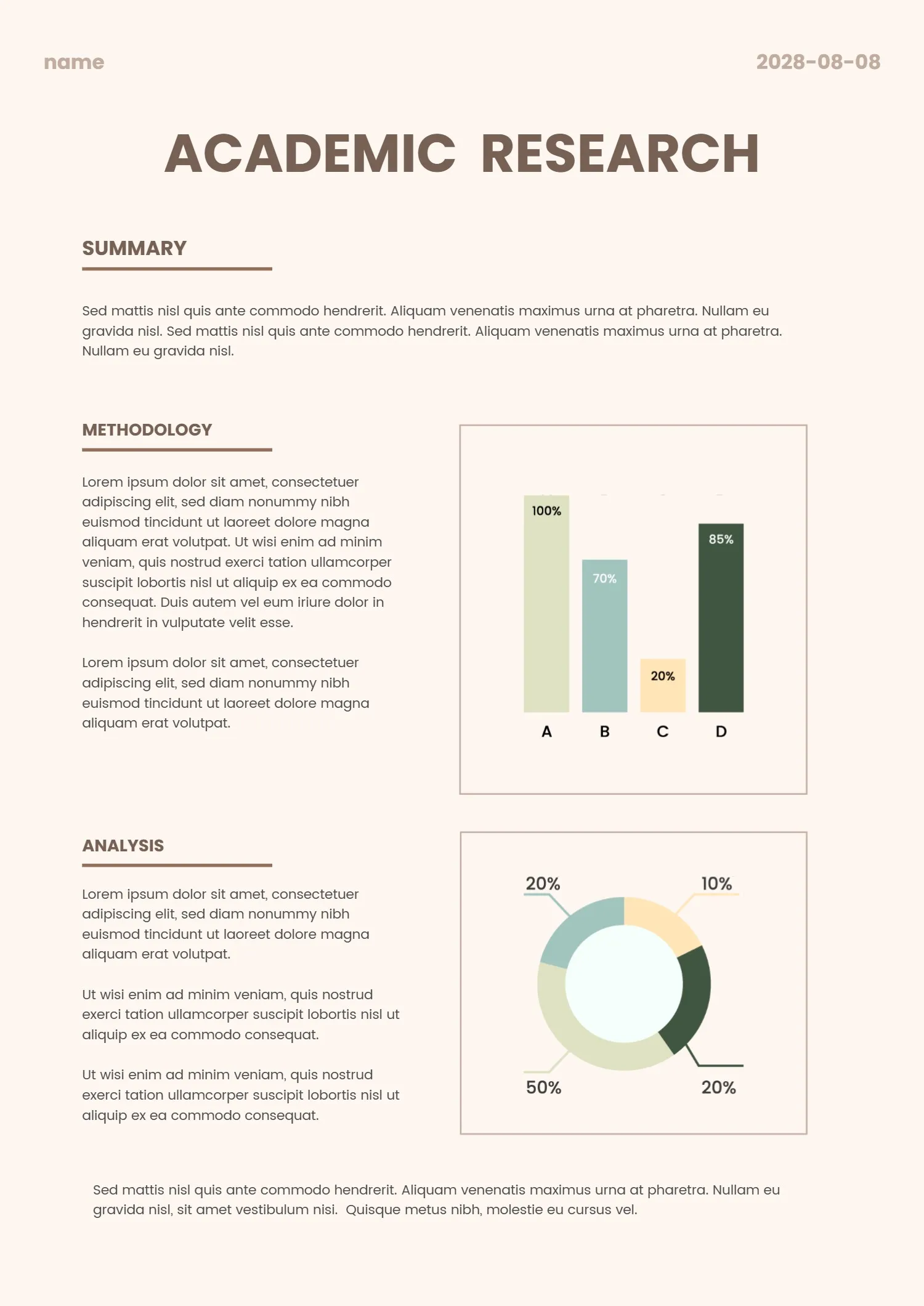 Academic Research Report Template