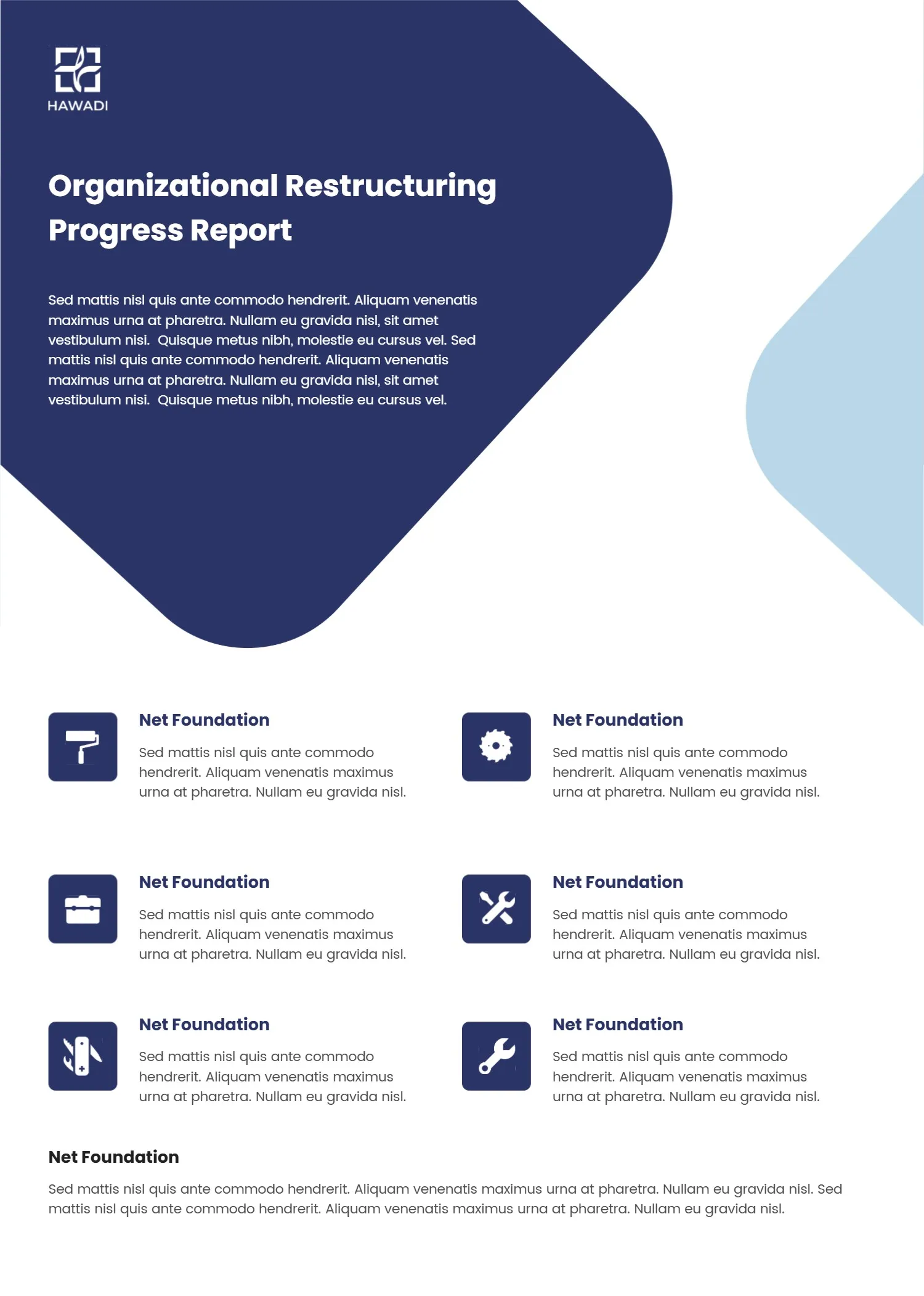 Organizational Restructuring Progress Report Template