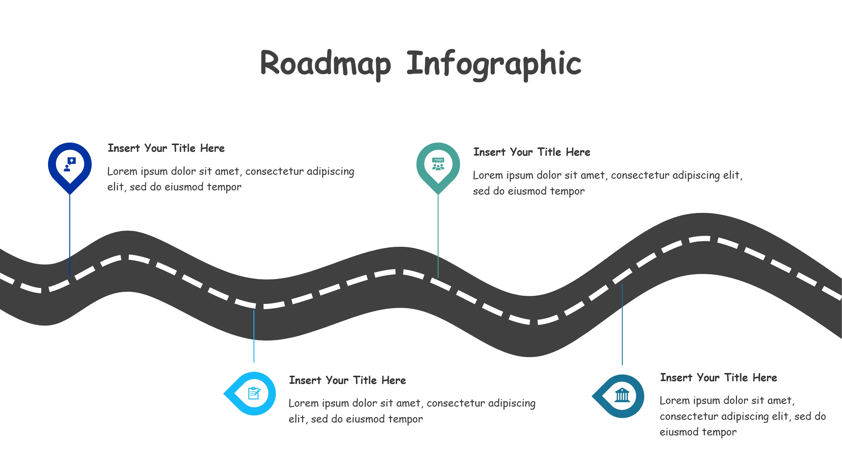 Infographics Templates for DaVinci Resolve Curved Roadmap