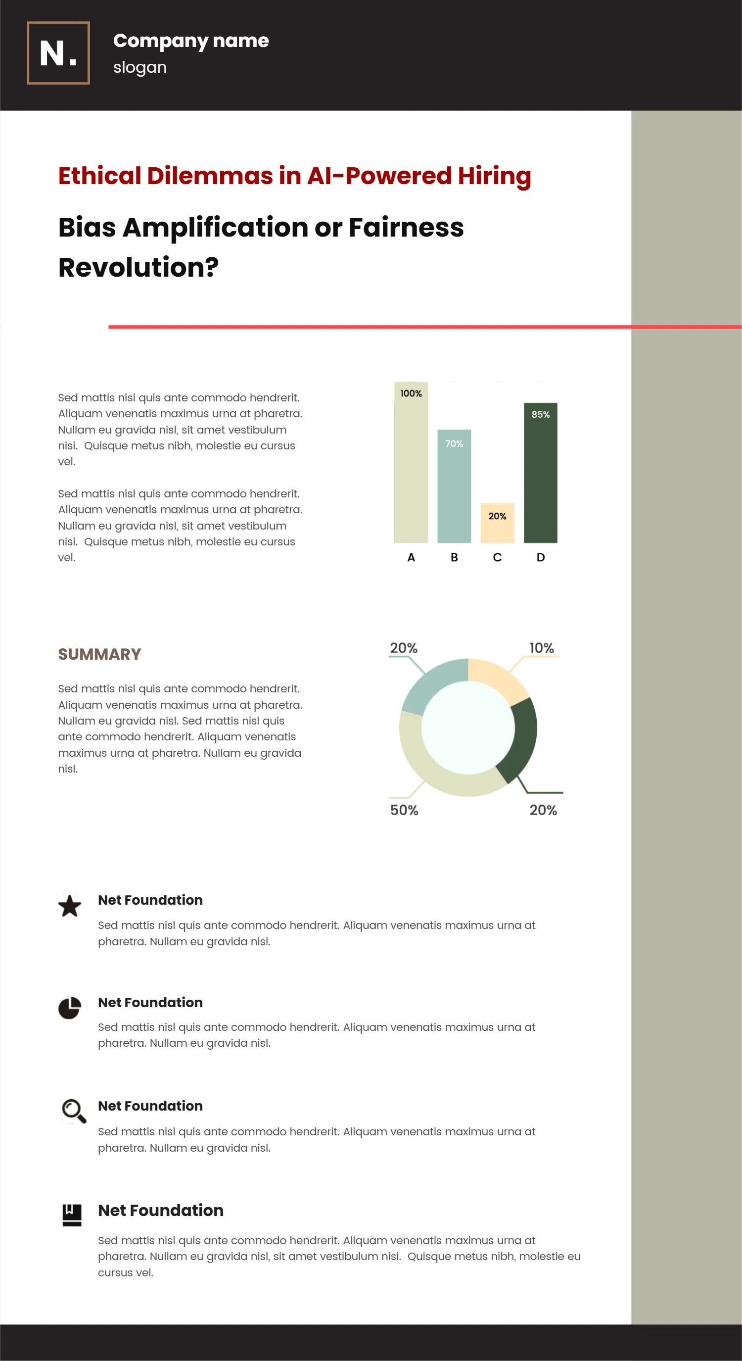 Waffle Chart Design Template