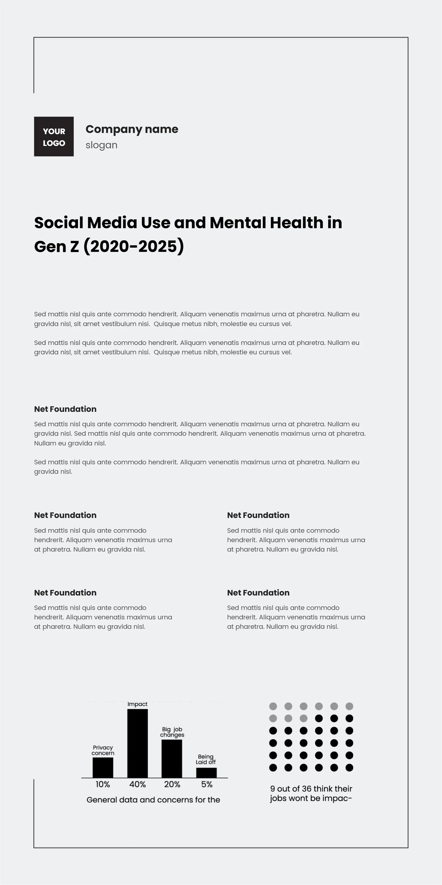 Scientific Infographic White Paper Layout Template